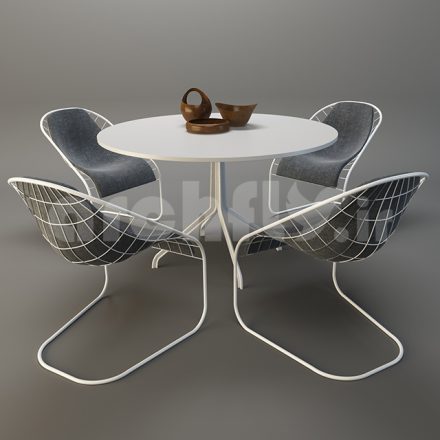 مدل سه بعدی میز و صندلی 116