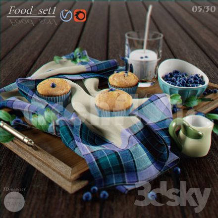 مدل سه بعدی مواد غذایی_052