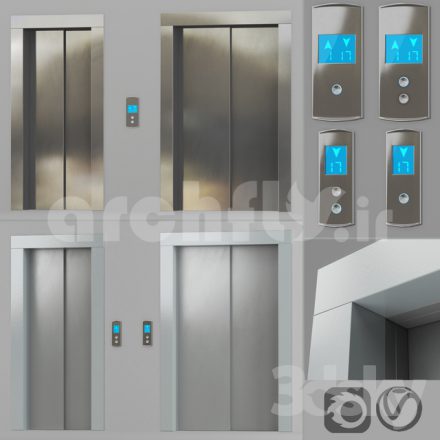 مدل سه بعدی آسانسور_پله برقی_009