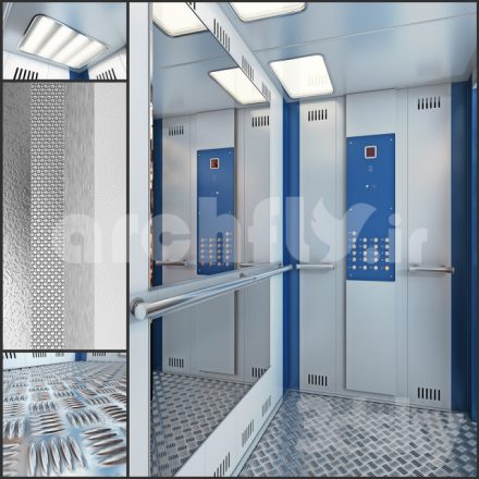 مدل سه بعدی آسانسور_پله برقی_015