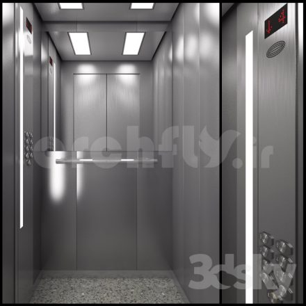 مدل سه بعدی آسانسور_پله برقی_011