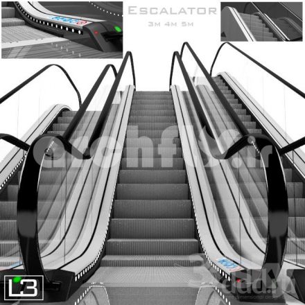 مدل سه بعدی آسانسور_پله برقی_002