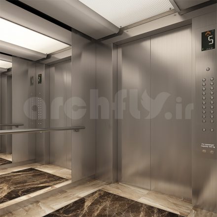 مدل سه بعدی آسانسور_پله برقی_012