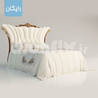 مدل سه بعدی تخت خواب کلاسیک 143