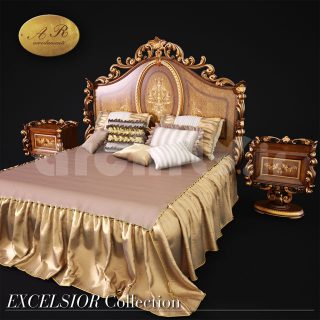 مدل سه بعدی تخت خواب کلاسیک 160