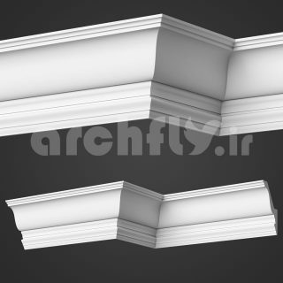 مدل سه بعدی گچبری قرنیز سقف