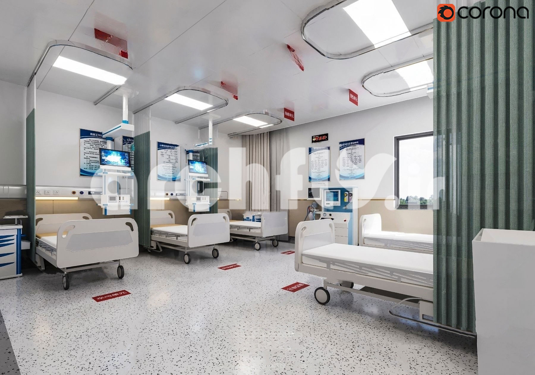 پکیج صحنه های داخلی تریدیمکس بیمارستان