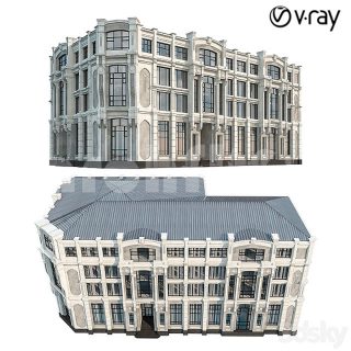 مدل سه بعدی نمای ساختمان 2940
