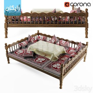 مدل سه بعدی تخت سنتی ایرانی 3231