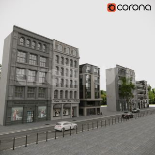 مدل سه بعدی خیابان شهری 3619
